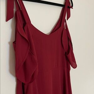 Express Burgundy High Low Dress